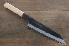  Sakai Takayuki Blue Super Hammered Black Finished Kengata Gyuto 190mm - Seisuke Knife