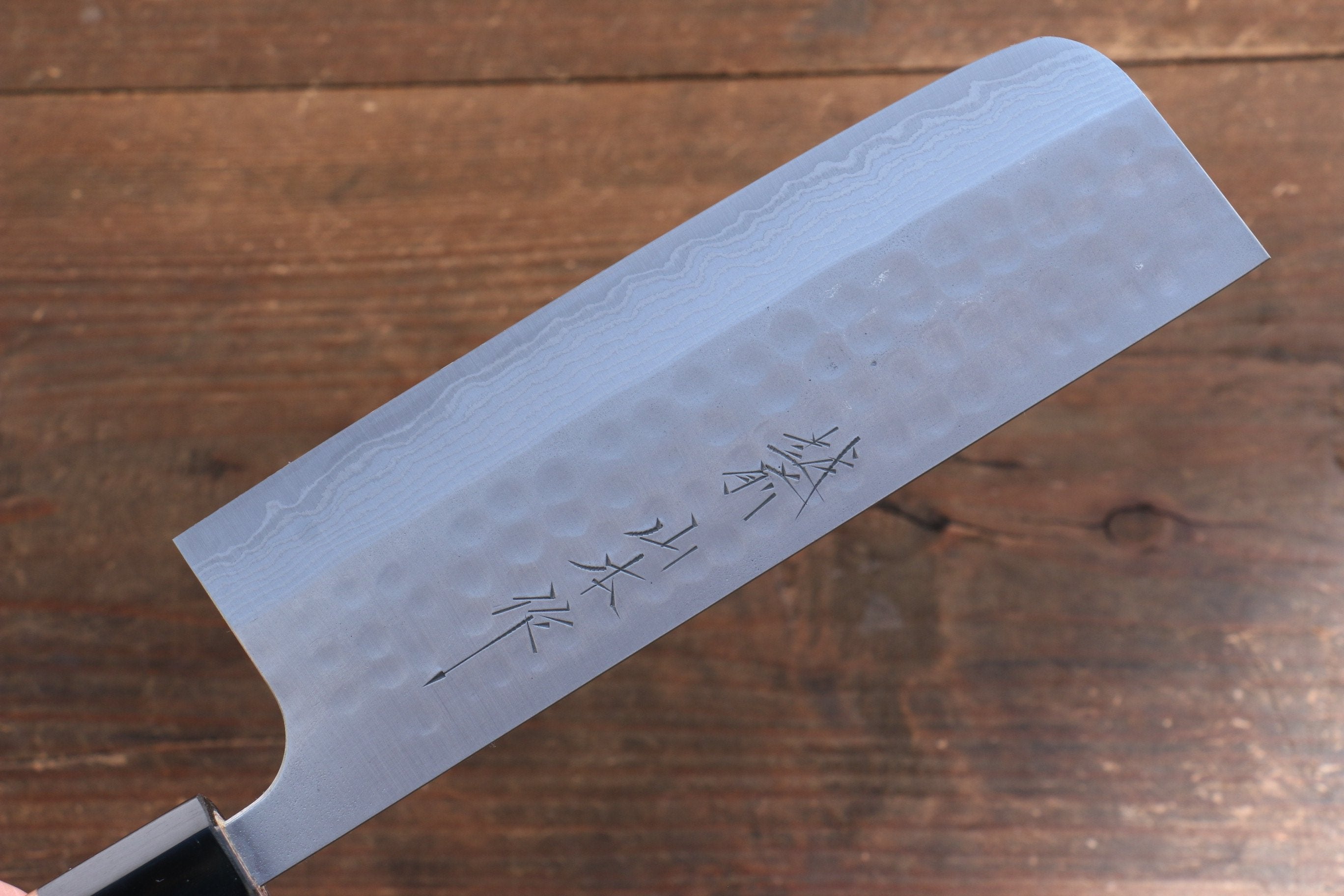 Nao Yamamoto SRS13 Black Damascus Nakiri 165mm Cherry Blossoms Handle - Seisuke Knife