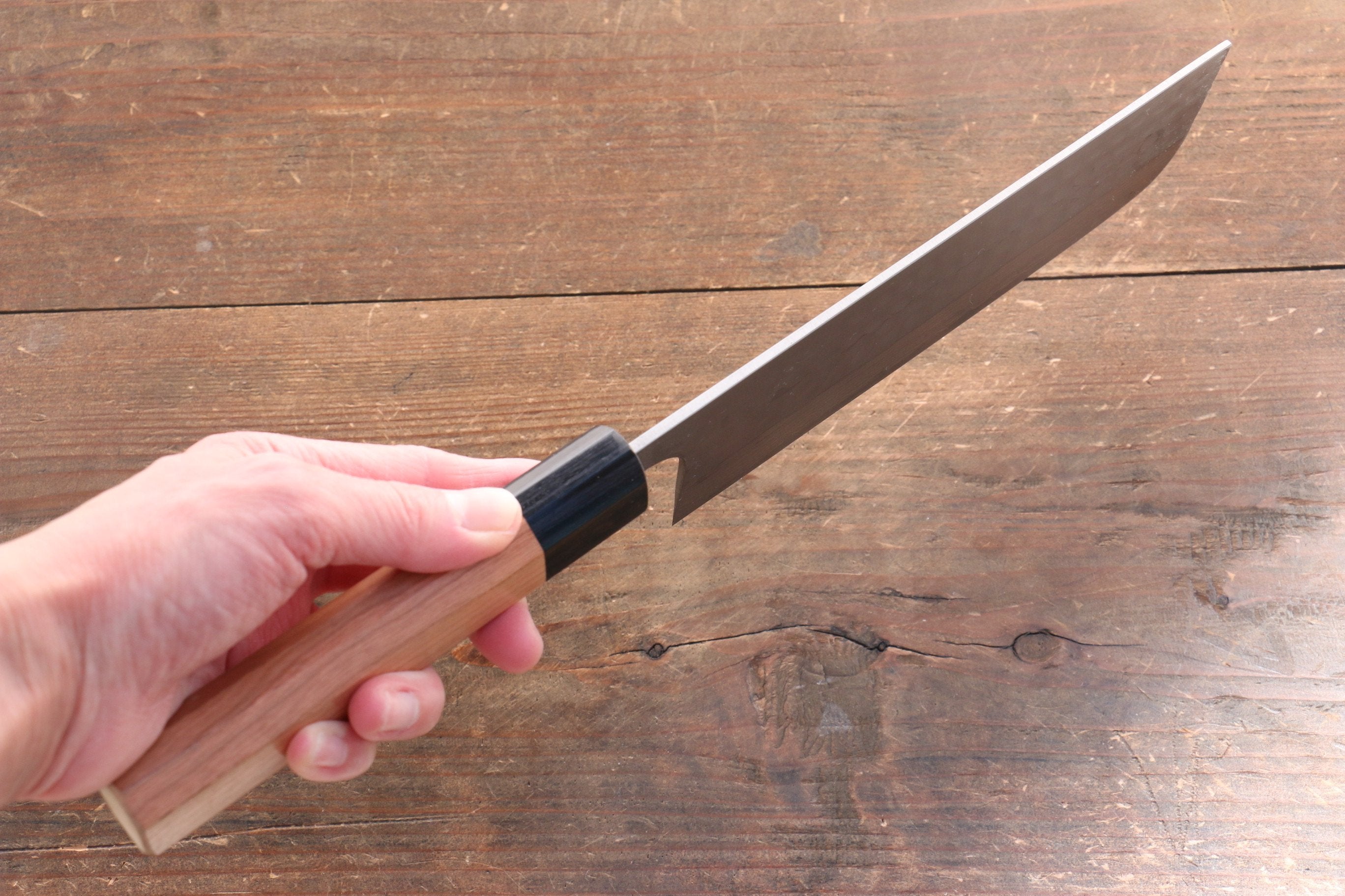 Nao Yamamoto SRS13 Black Damascus Nakiri 165mm Cherry Blossoms Handle - Seisuke Knife