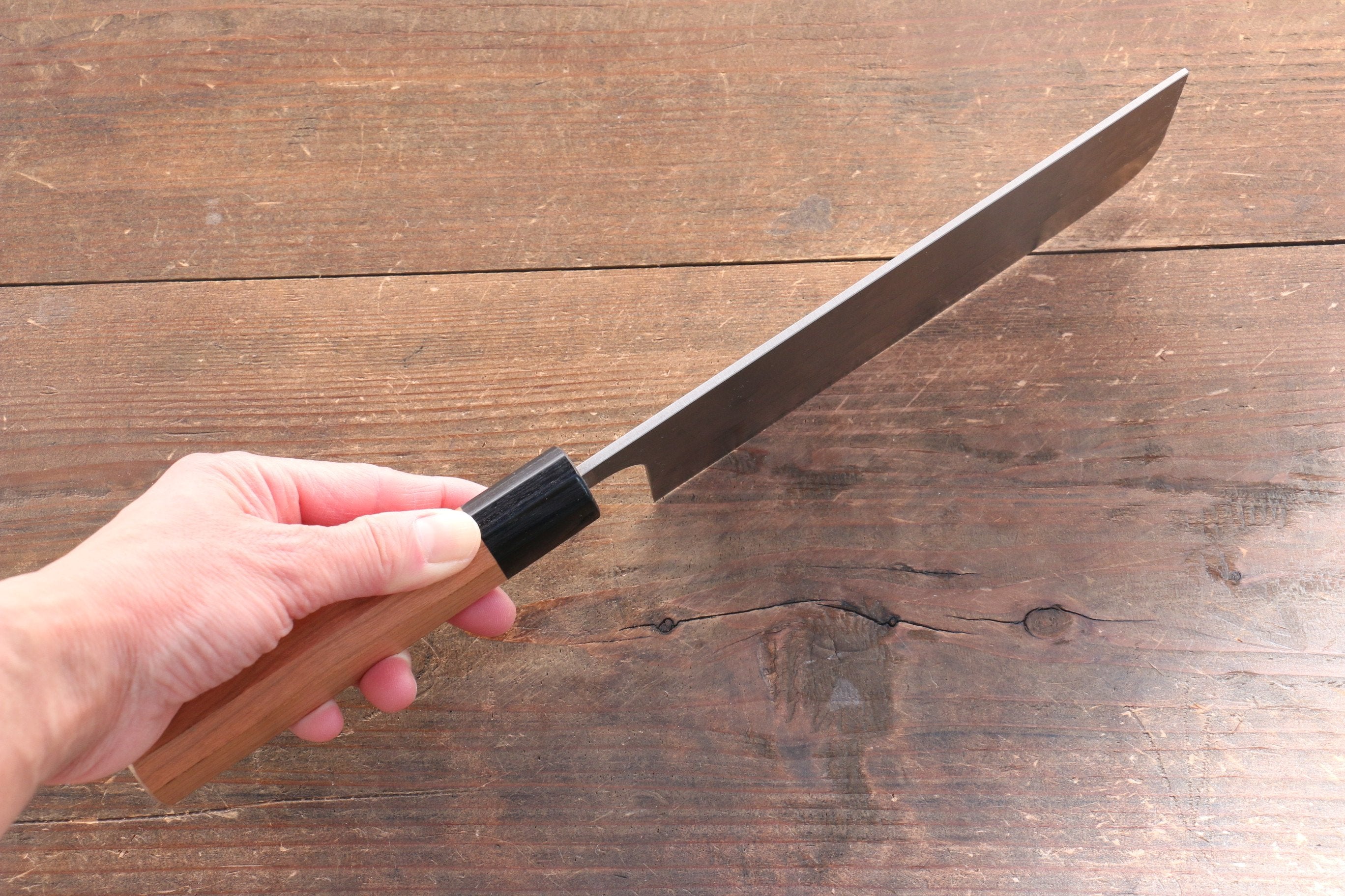 Nao Yamamoto SRS13 Black Damascus Nakiri 165mm Cherry Blossoms Handle - Seisuke Knife