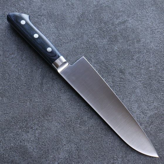 Seisuke Seiten Molybdenum Santoku 180mm Navy blue Pakka wood Handle with Sheath - Seisuke Knife