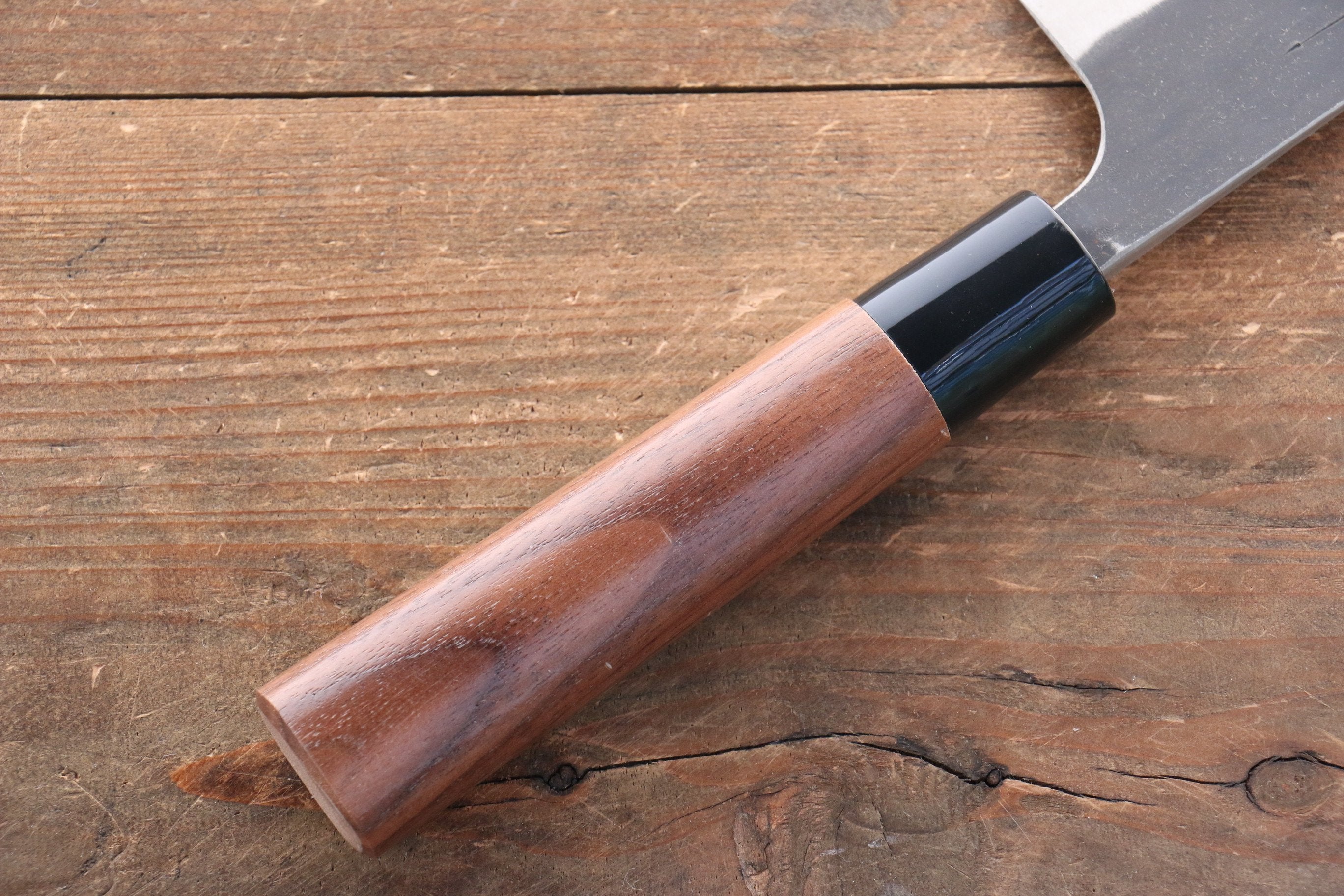 Nao Yamamoto Blue Super Kurouchi Santoku 165mm Walnut Handle - Seisuke Knife