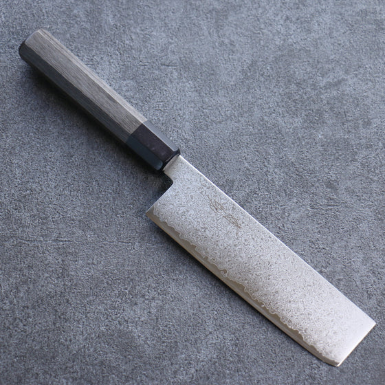 Seisuke VG10 Damascus Nakiri 180mm Gray Pakka wood Handle - Seisuke Knife