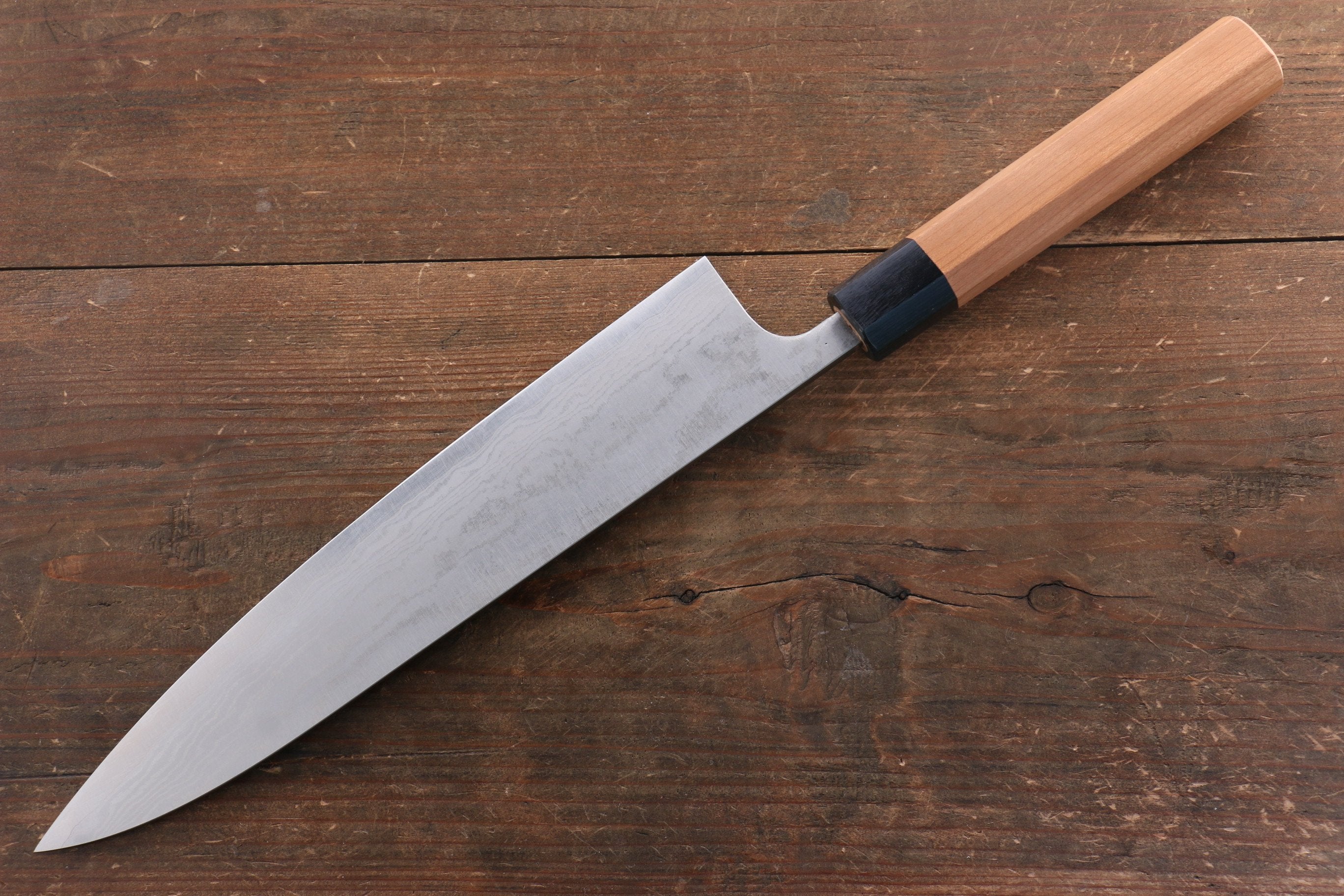 Nao Yamamoto VG10 Damascus Gyuto 240mm with Cherry Handle - Seisuke Knife