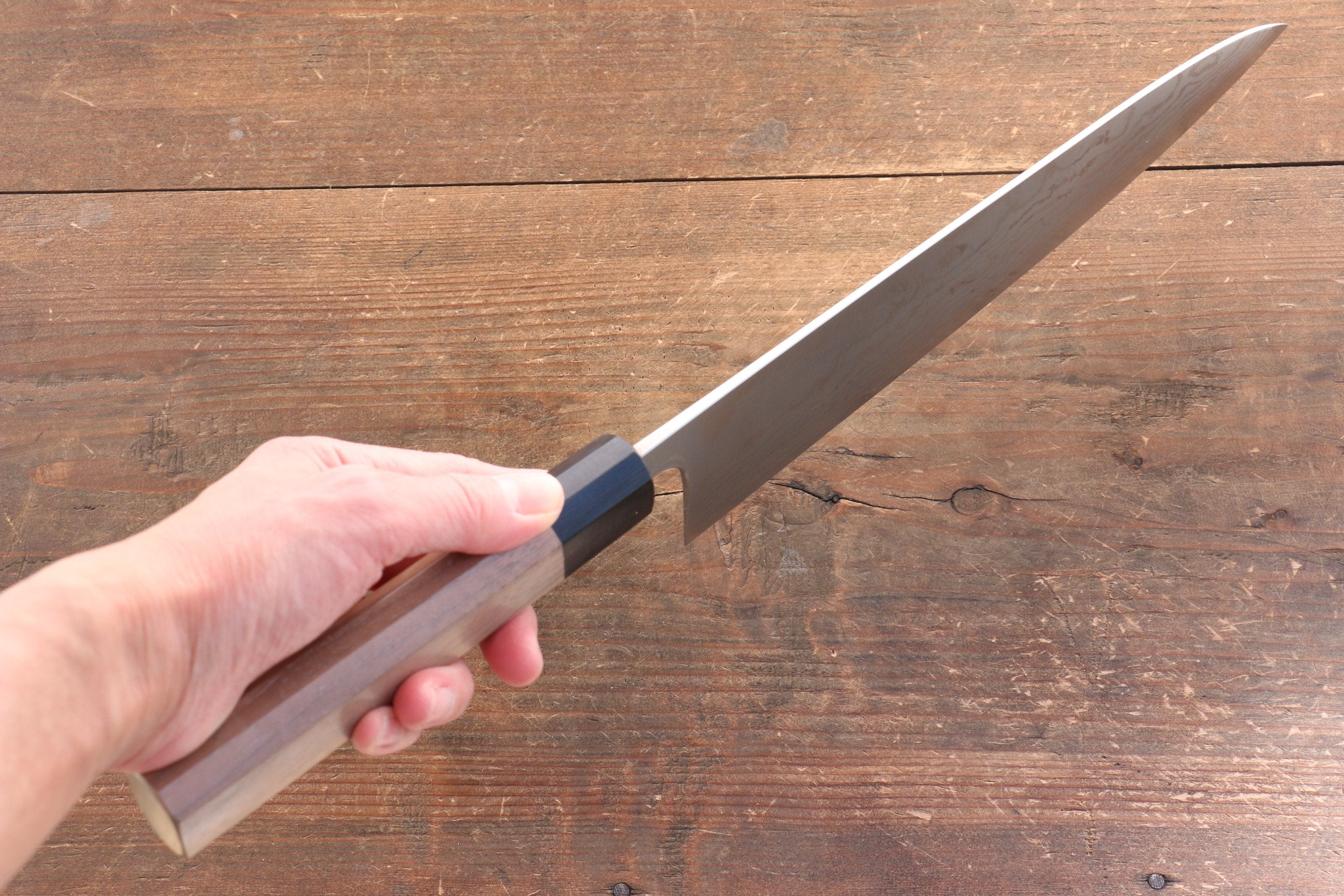 Nao Yamamoto VG10 Damascus Gyuto 240mm Walnut Handle - Seisuke Knife