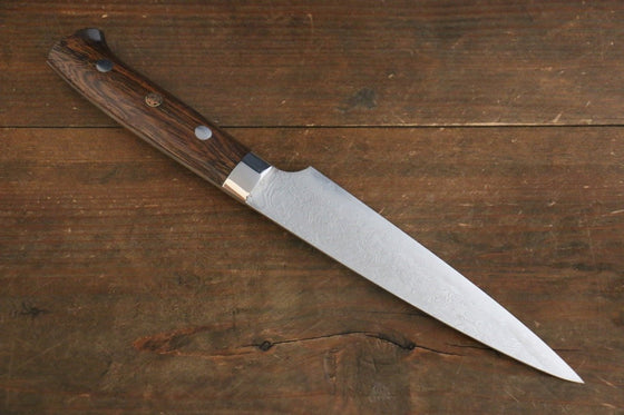 Takeshi Saji SG2 Diamond Finish Damascus Petty-Utility 150mm Ironwood Handle - Seisuke Knife