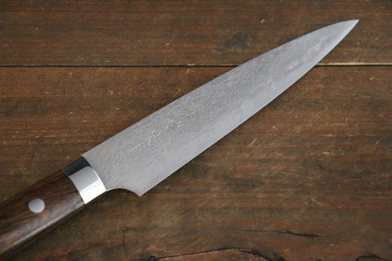 Takeshi Saji SG2 Diamond Finish Damascus Petty-Utility 150mm Ironwood Handle - Seisuke Knife