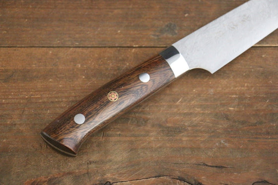 Takeshi Saji SG2 Diamond Finish Damascus Petty-Utility 150mm Ironwood Handle - Seisuke Knife