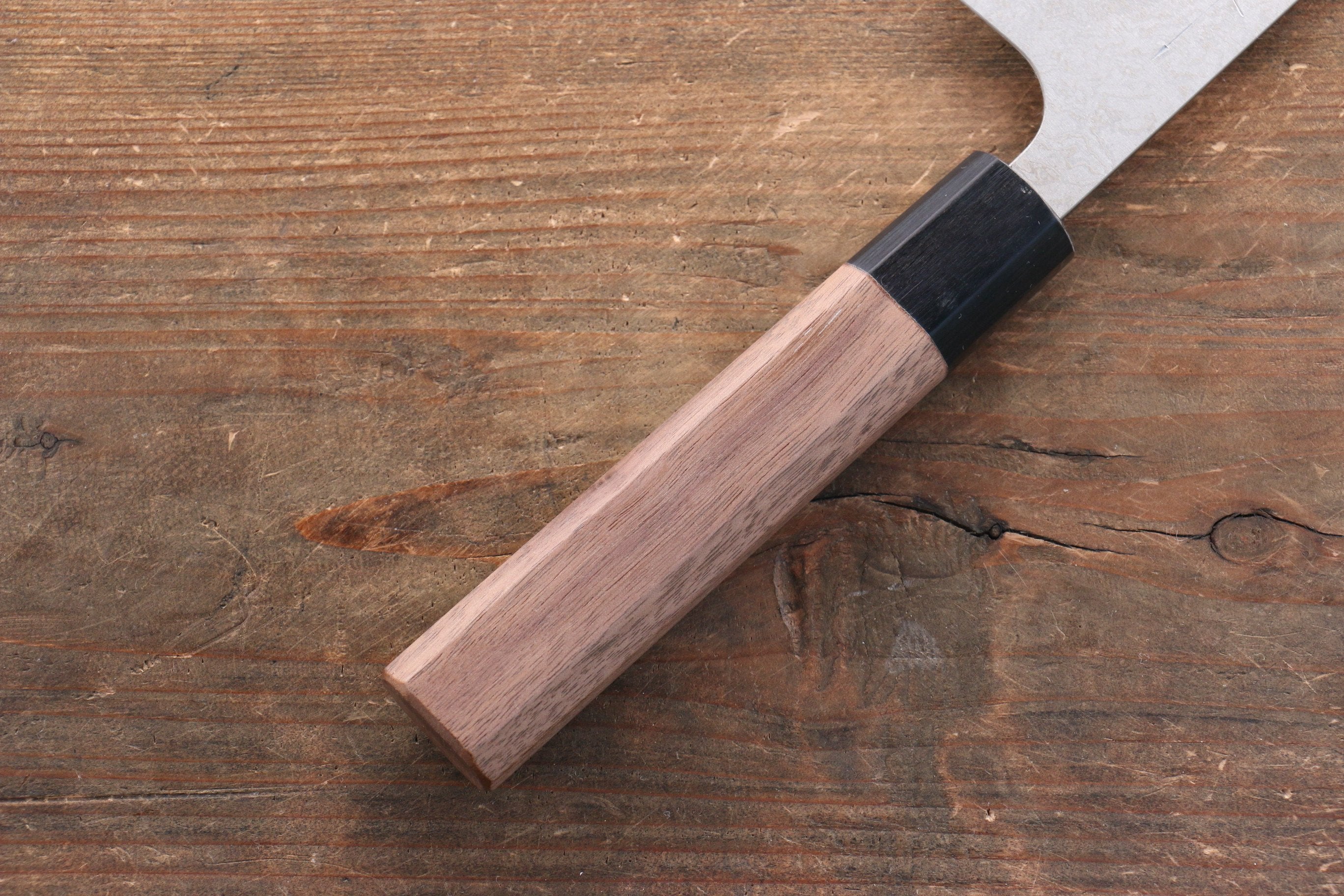 Nao Yamamoto VG10 Black Damascus Santoku 165mm Walnut Handle - Seisuke Knife