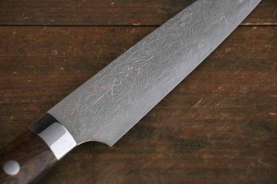 Takeshi Saji SG2 Diamond Finish Damascus Petty-Utility 150mm Ironwood Handle - Seisuke Knife