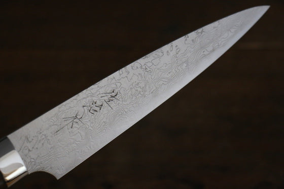 Takeshi Saji SG2 Diamond Finish Damascus Petty-Utility 150mm Ironwood Handle - Seisuke Knife