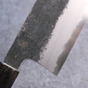 Kikuzuki White Steel No.2 Black Finished Nakiri 180mm Magnolia Handle - Seisuke Knife