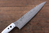 Takeshi Saji VG10 Black Finished Gyuto 240mm White Micarta Handle - Seisuke Knife - Slide 3