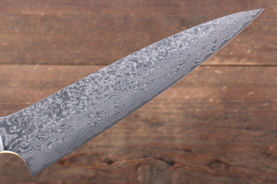 Takeshi Saji VG10 Black Finished Gyuto 240mm White Micarta Handle - Seisuke Knife