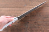 Takeshi Saji VG10 Black Finished Gyuto 240mm White Micarta Handle - Seisuke Knife - Slide 10