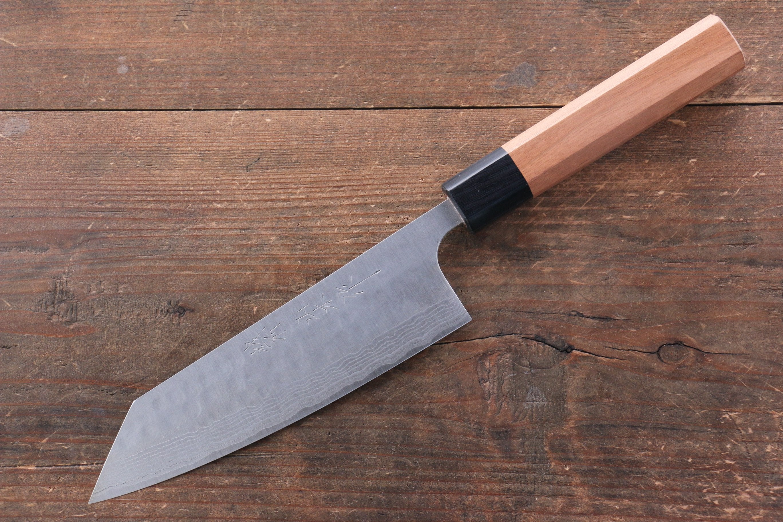 Nao Yamamoto SRS13 Black Damascus Bunka 165mm Cherry Blossoms - Seisuke Knife