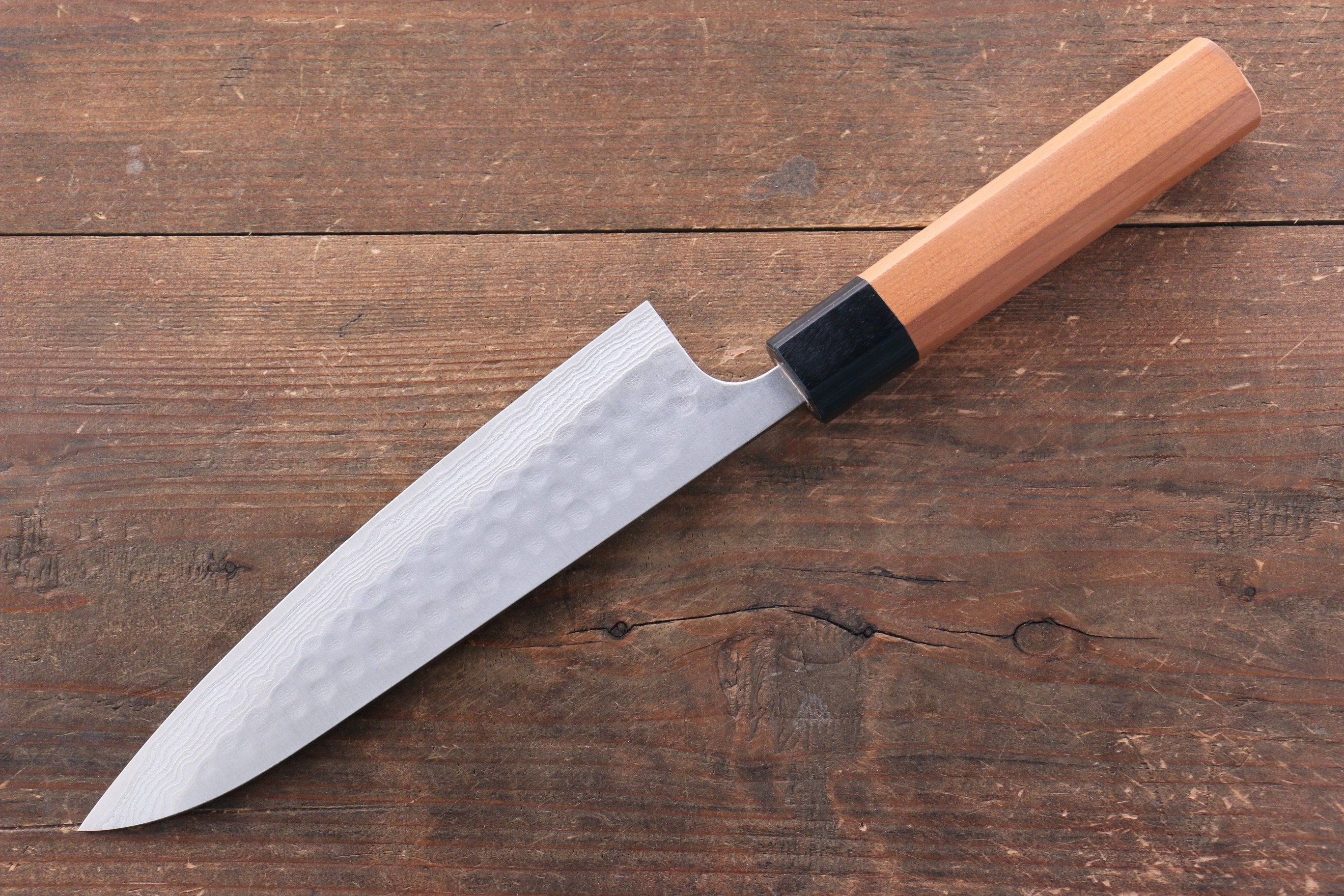Nao Yamamoto SRS13 Black Damascus Gyuto 180mm Cherry Blossoms - Seisuke Knife