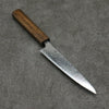 Seisuke Nami AUS10 Mirrored Finish Damascus Petty-Utility 150mm Oak Handle - Seisuke Knife