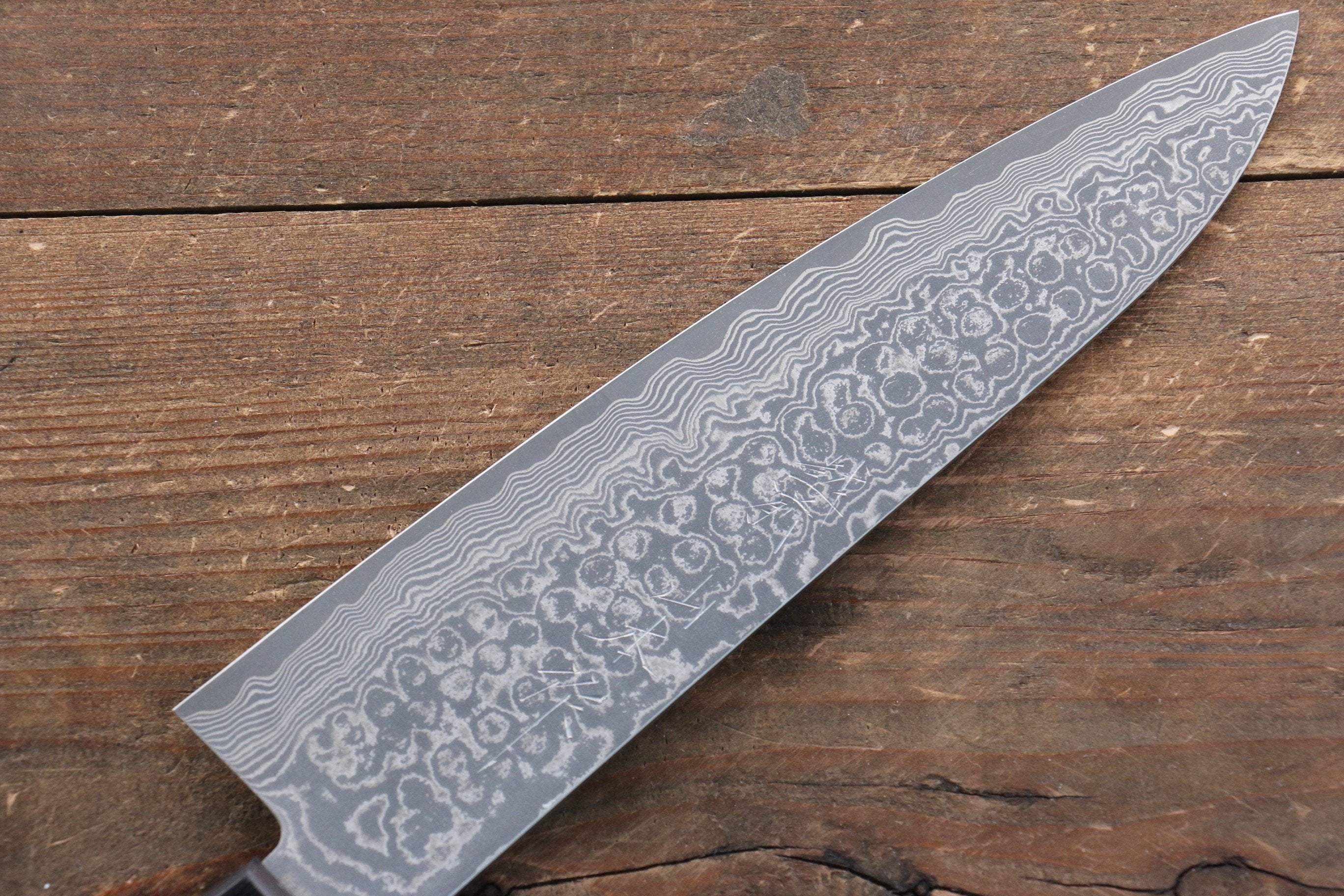 Nao Yamamoto SG2 Damascus Migaki Finished Gyuto 180mm Black Pakka wood - Seisuke Knife