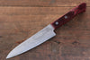 Nao Yamamoto VG10 Damascus Petty-Utility 135mm with Red Pakkawood Handle - Seisuke Knife