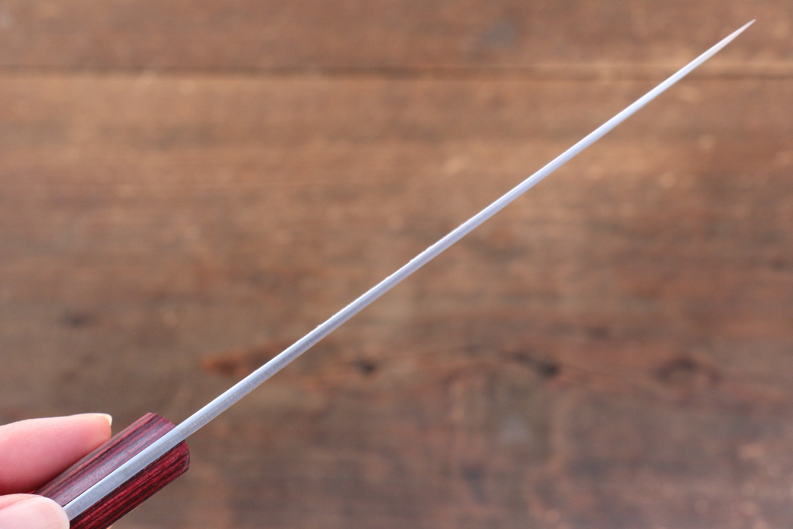 Nao Yamamoto VG10 Damascus Petty-Utility 135mm Red Pakkawood Handle - Seisuke Knife