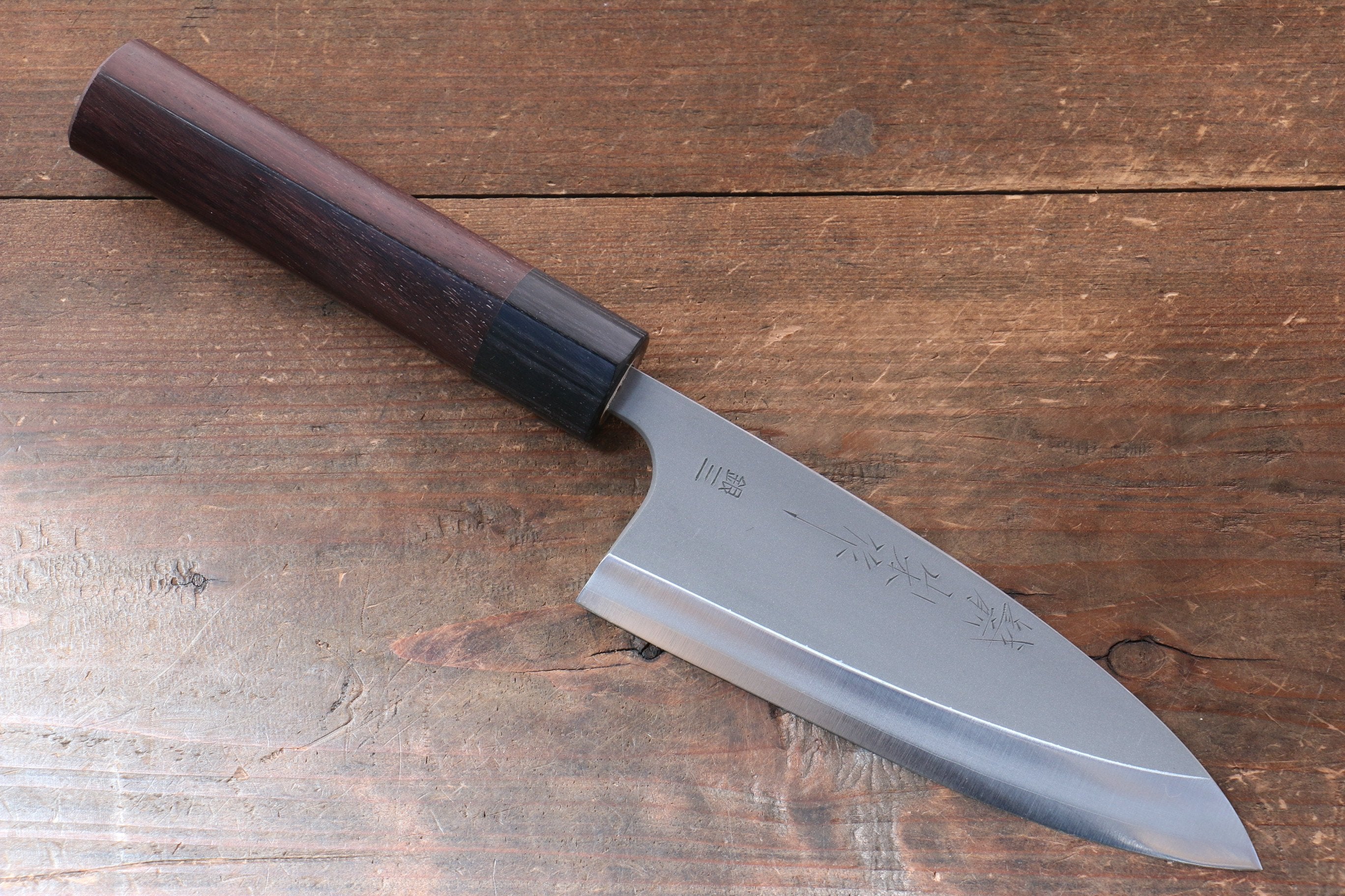 Nao Yamamoto Silver Steel No.3 Nashiji Deba 150mm Shitan Handle - Seisuke Knife