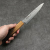 Seisuke SLD Washiji Petty-Utility 135mm Burnt Oak Handle - Seisuke Knife