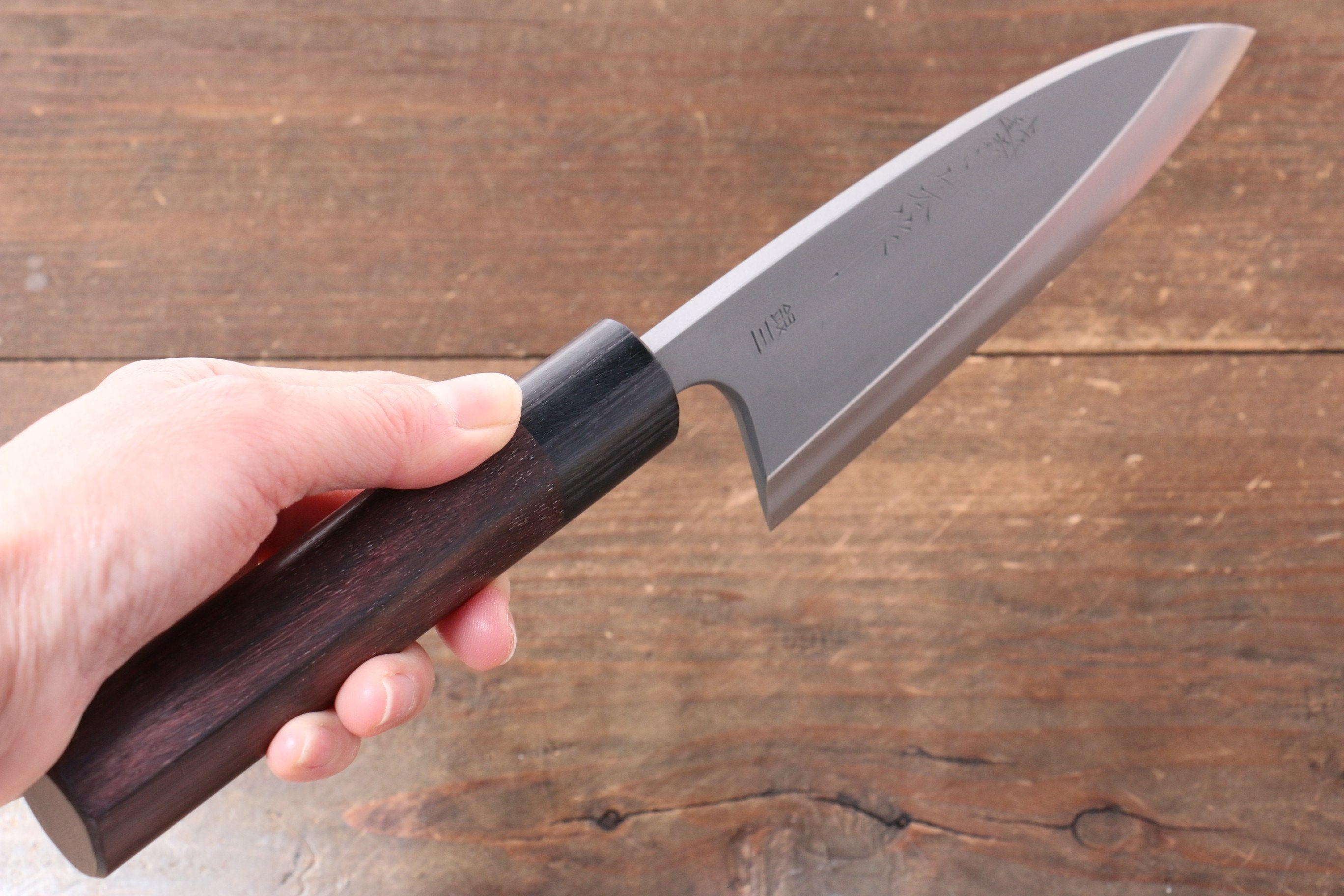 Nao Yamamoto Silver Steel No.3 Nashiji Deba 150mm Shitan Handle - Seisuke Knife