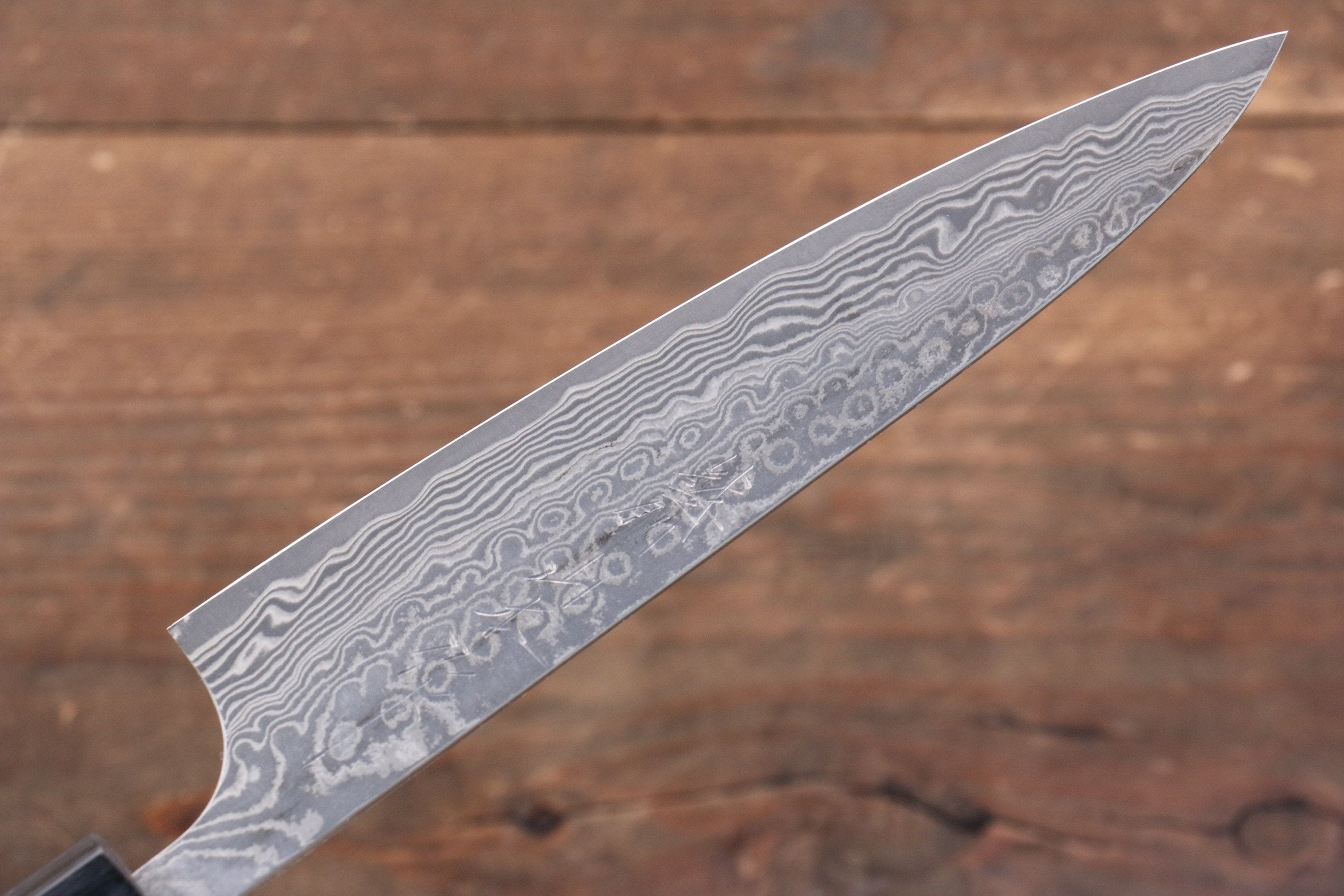 Nao Yamamoto SG2 Black Damascus Petty-Utility 140mm Shitan Handle - Seisuke Knife