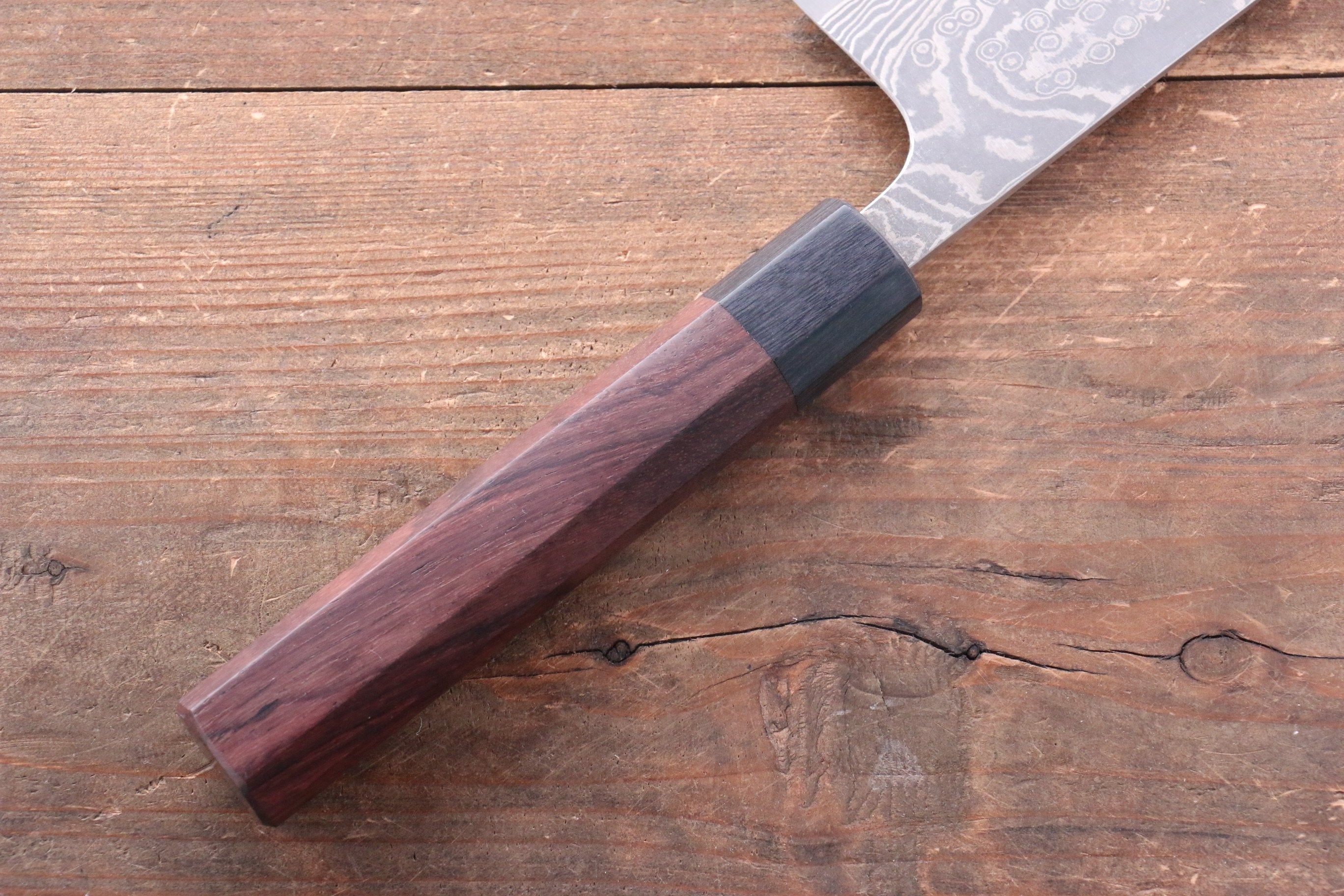 Nao Yamamoto SG2 Black Damascus Gyuto 240mm Shitan Handle - Seisuke Knife