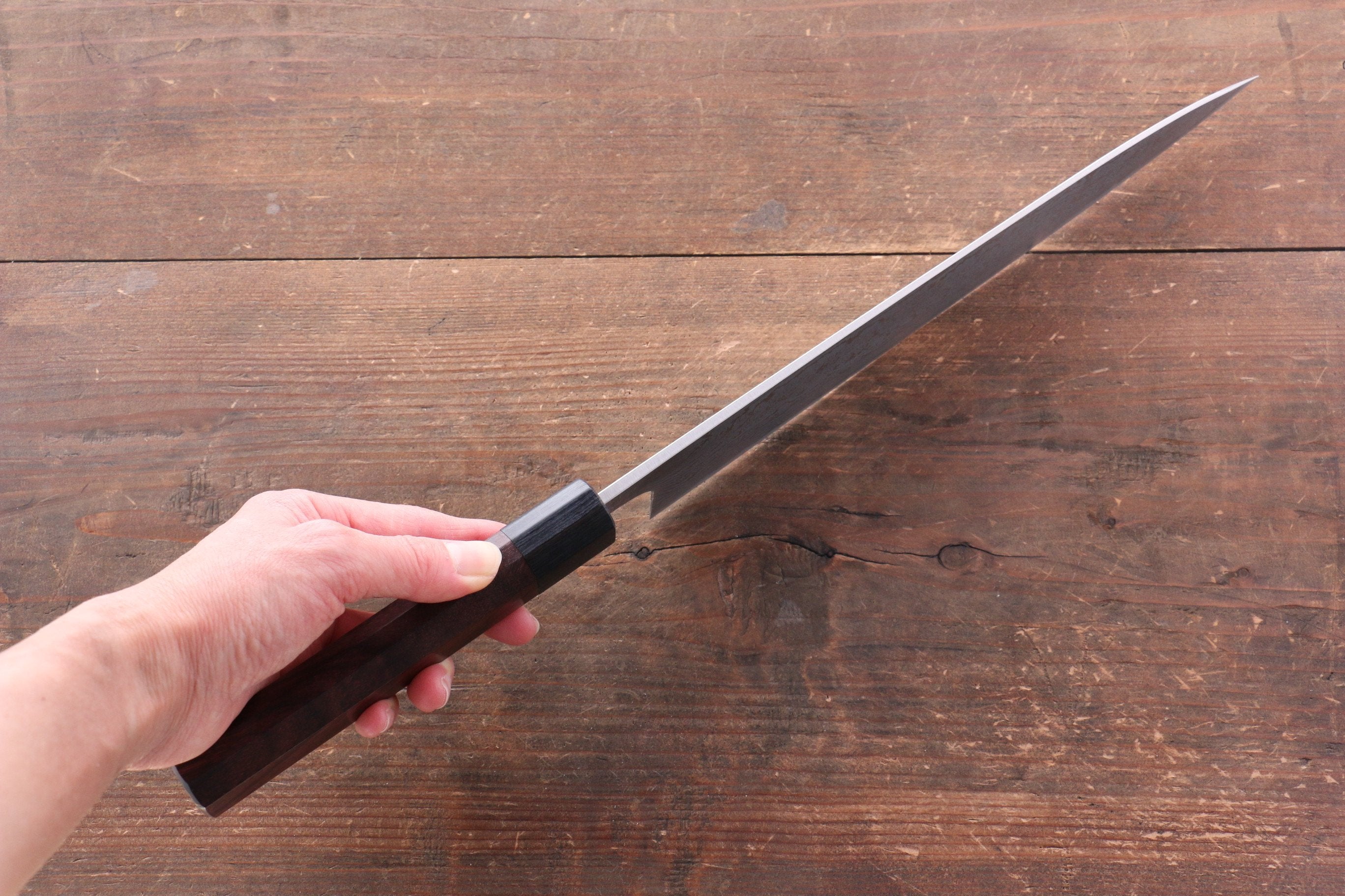 Nao Yamamoto SG2 Black Damascus Gyuto 240mm Shitan Handle - Seisuke Knife