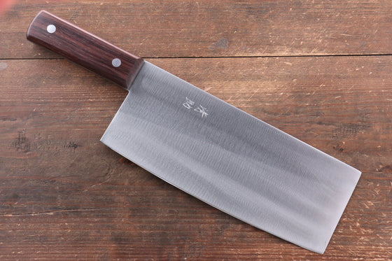 Seisuke Whole Steel Chinese Cleaver 220mm with Shitan Handle - Seisuke Knife