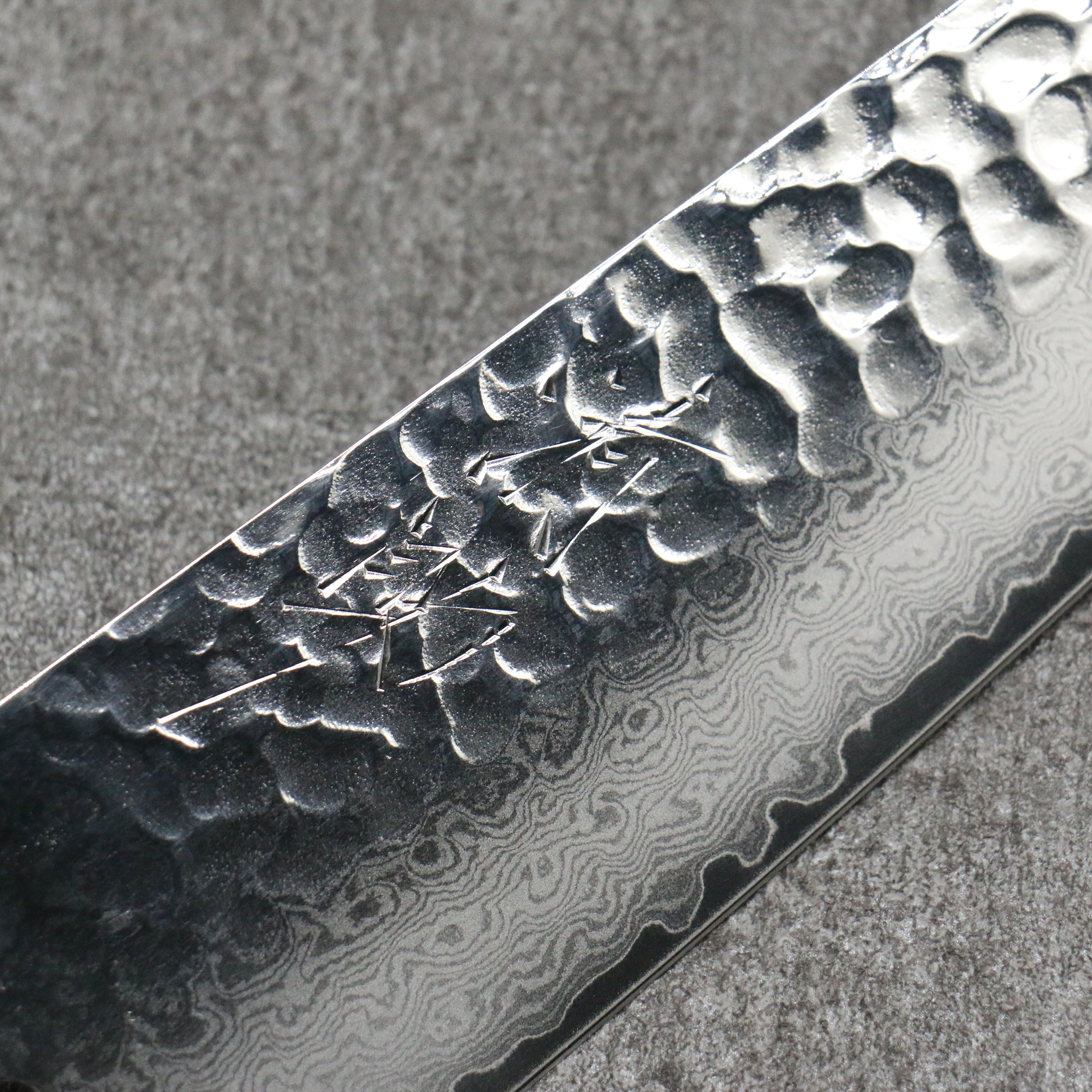 Seisuke Seiun VG10 33 Layer Damascus Santoku  180mm Navy blue Pakka wood Handle - Seisuke Knife