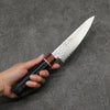 Seisuke VG10 Small Santoku 135mm Black Pakka wood Handle - Seisuke Knife