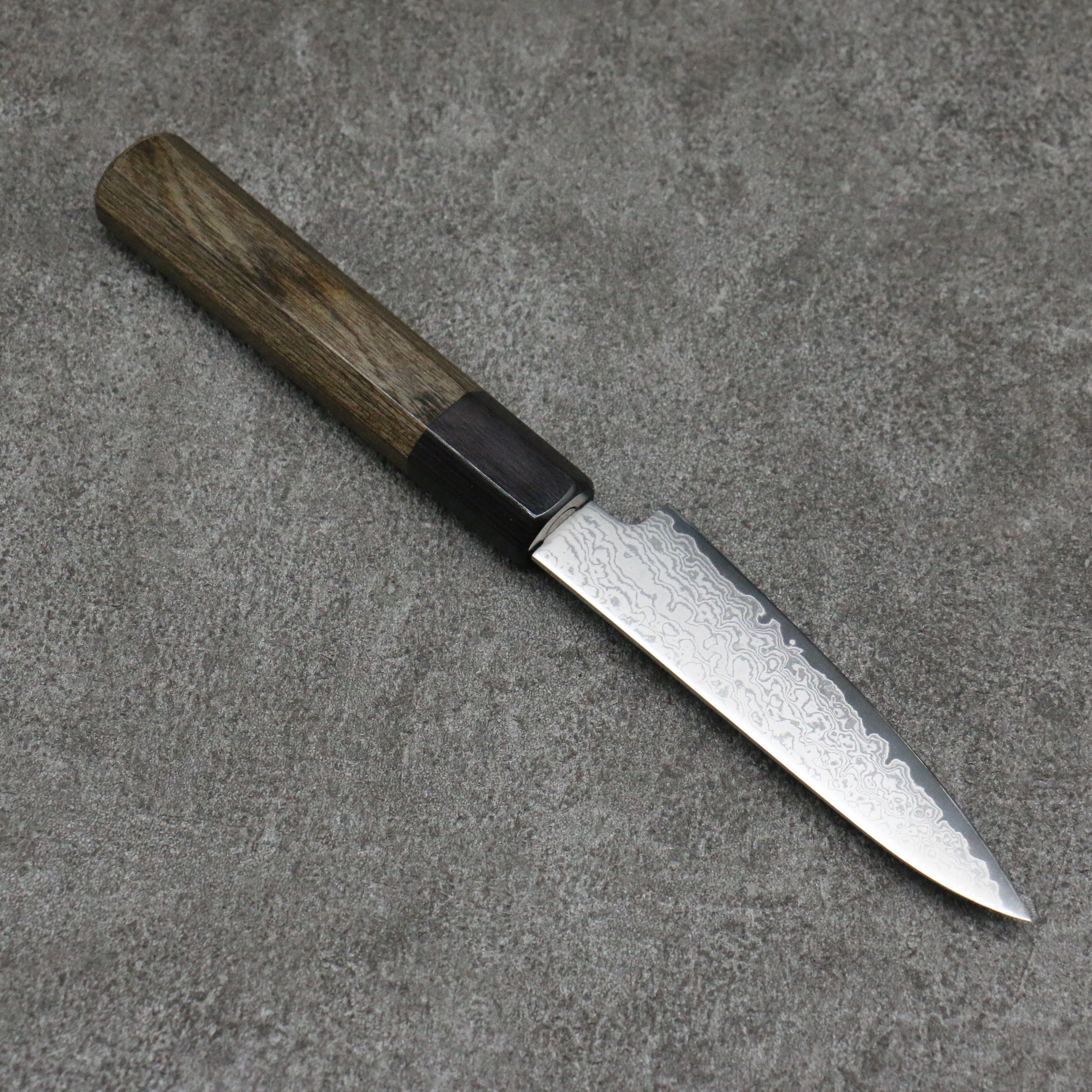 Seisuke VG10 Damascus Petty-Utility 105mm Gray Pakkawood Handle - Seisuke Knife
