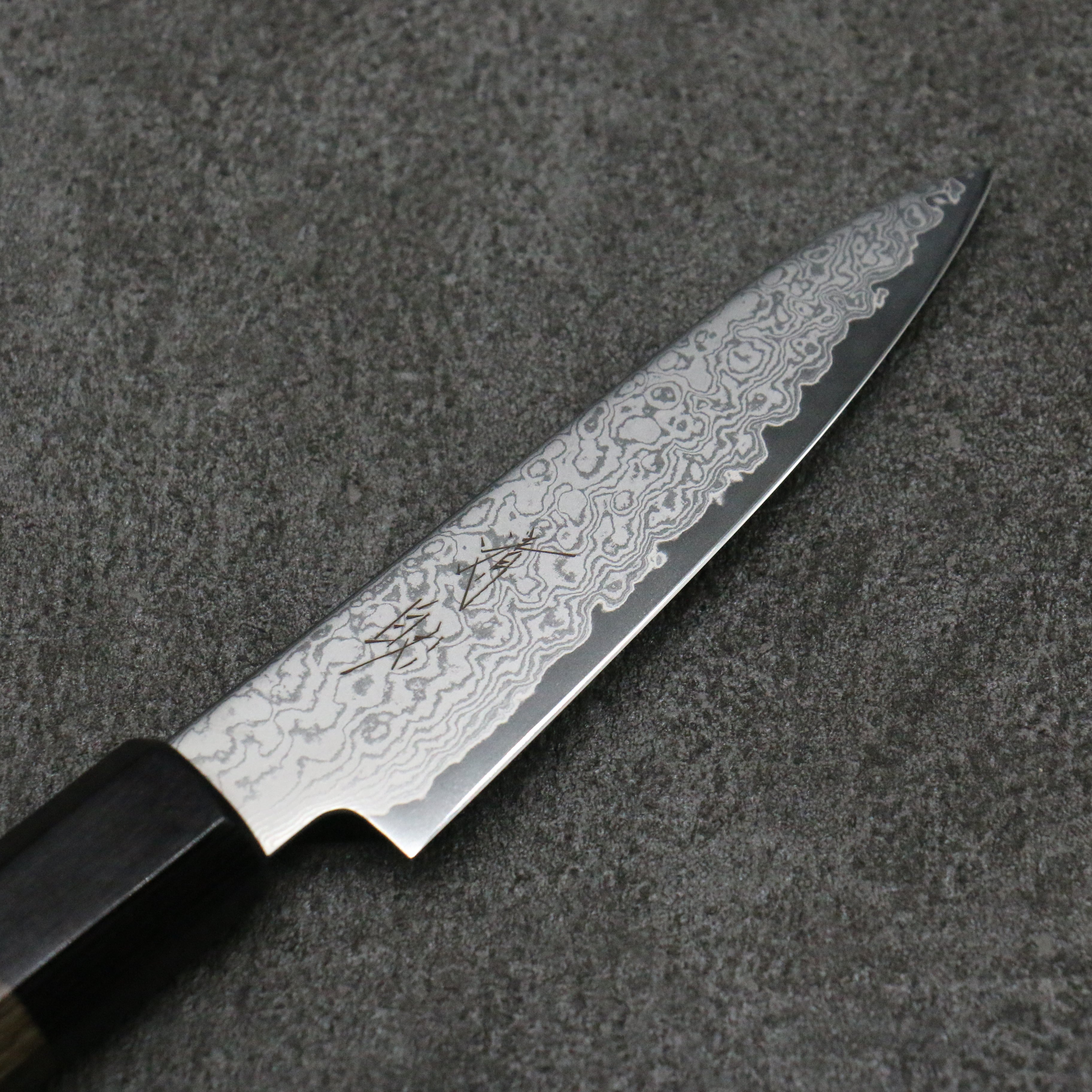 Seisuke VG10 Damascus Petty-Utility 105mm Gray Pakkawood Handle - Seisuke Knife