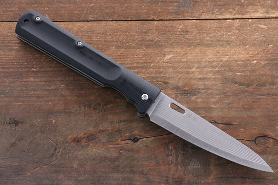 Takeshi Saji SG2 Damascus Folding Petty-Utility 120mm with Carbon Fiber Handle - Seisuke Knife