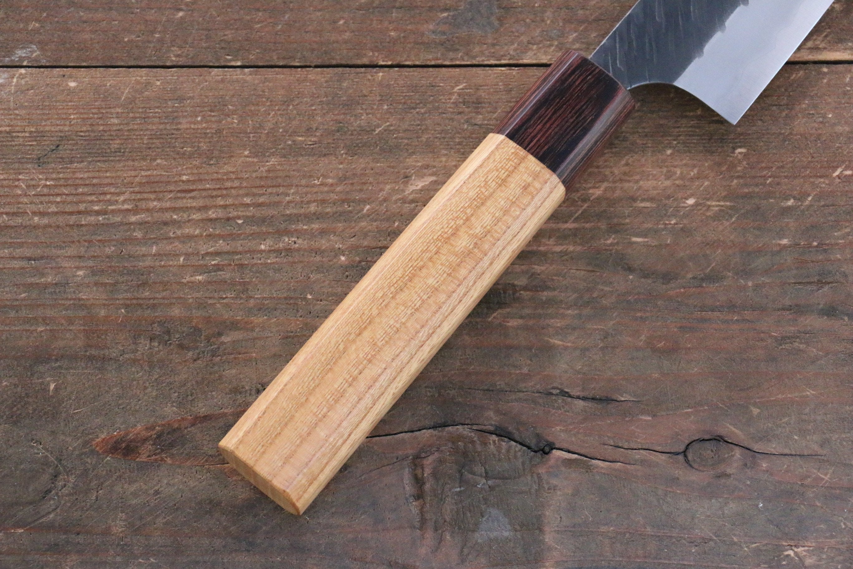 Yu Kurosaki Fujin Blue Super Hammered Sujihiki 240mm Keyaki (Japanese Elm) Handle - Seisuke Knife