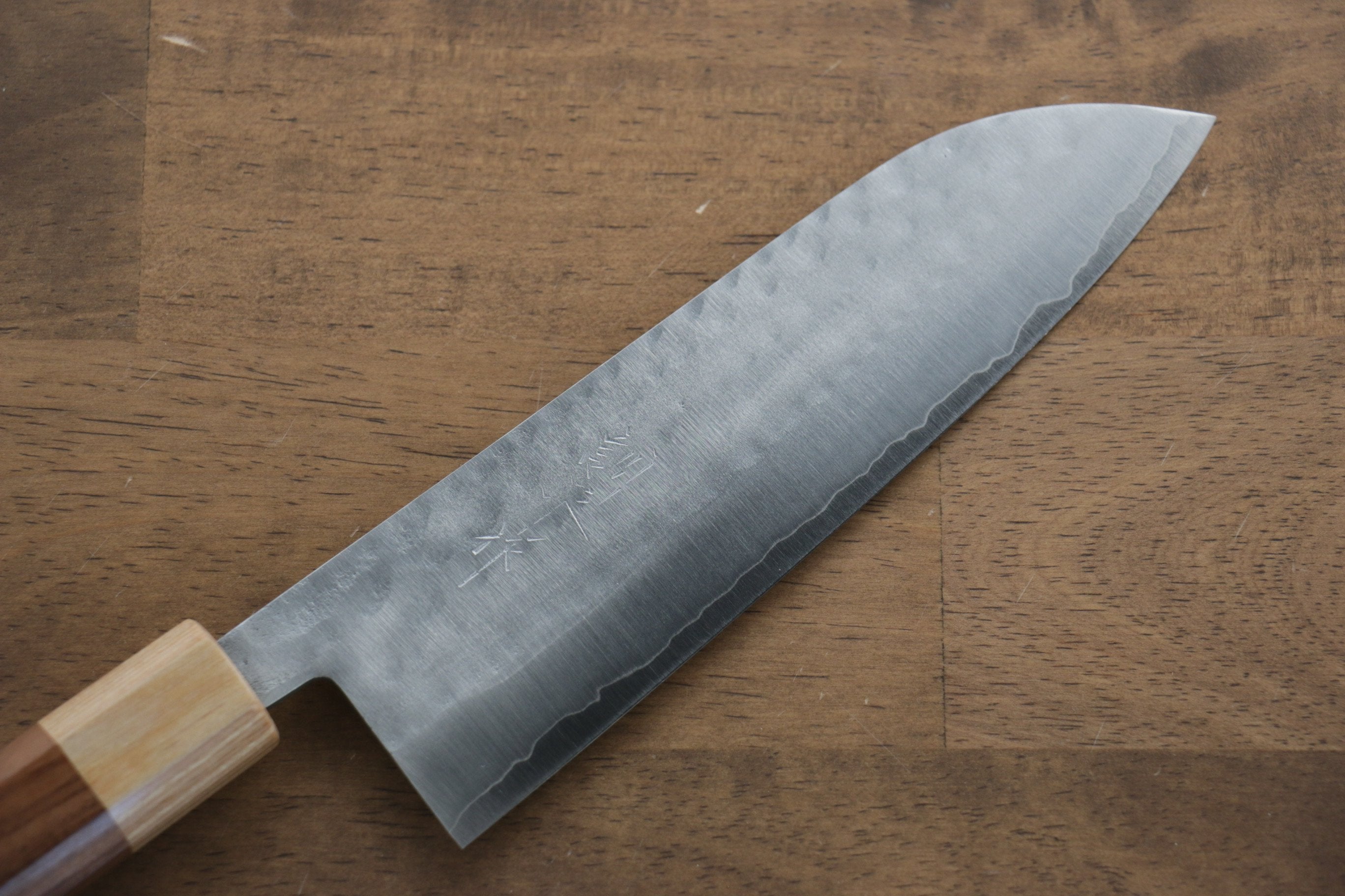 Kunihira VG1 Hammered Santoku 170mm with Morado Handle - Seisuke Knife