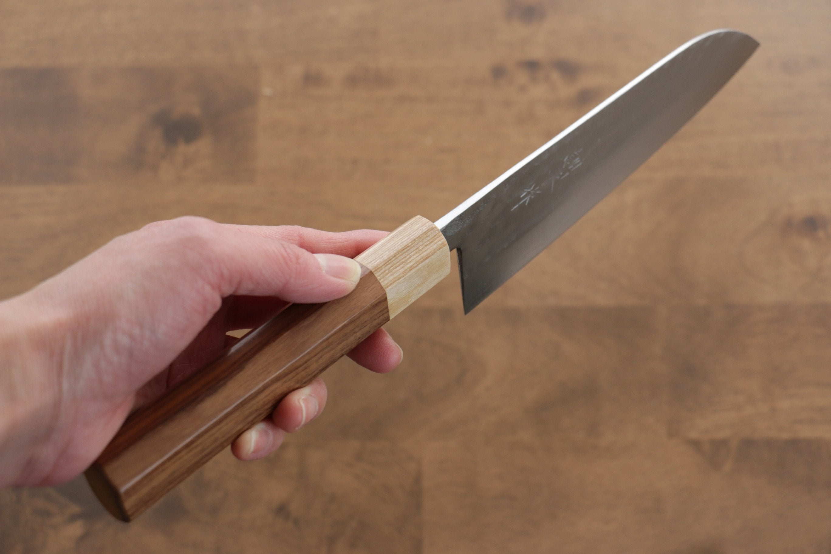 Kunihira VG1 Hammered Santoku 170mm with Morado Handle - Seisuke Knife