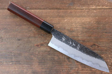  Yu Kurosaki Shizuku Blue Super Hammered Santoku 165mm Shitan Handle - Seisuke Knife