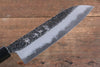 Yu Kurosaki Shizuku Blue Super Hammered Santoku 165mm Shitan Handle - Seisuke Knife