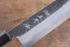 Yu Kurosaki Shizuku Blue Super Hammered Santoku 165mm Shitan Handle - Seisuke Knife