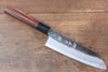 Yu Kurosaki Fujin Blue Super Hammered Santoku 165mm with Shitan Handle - Seisuke Knife