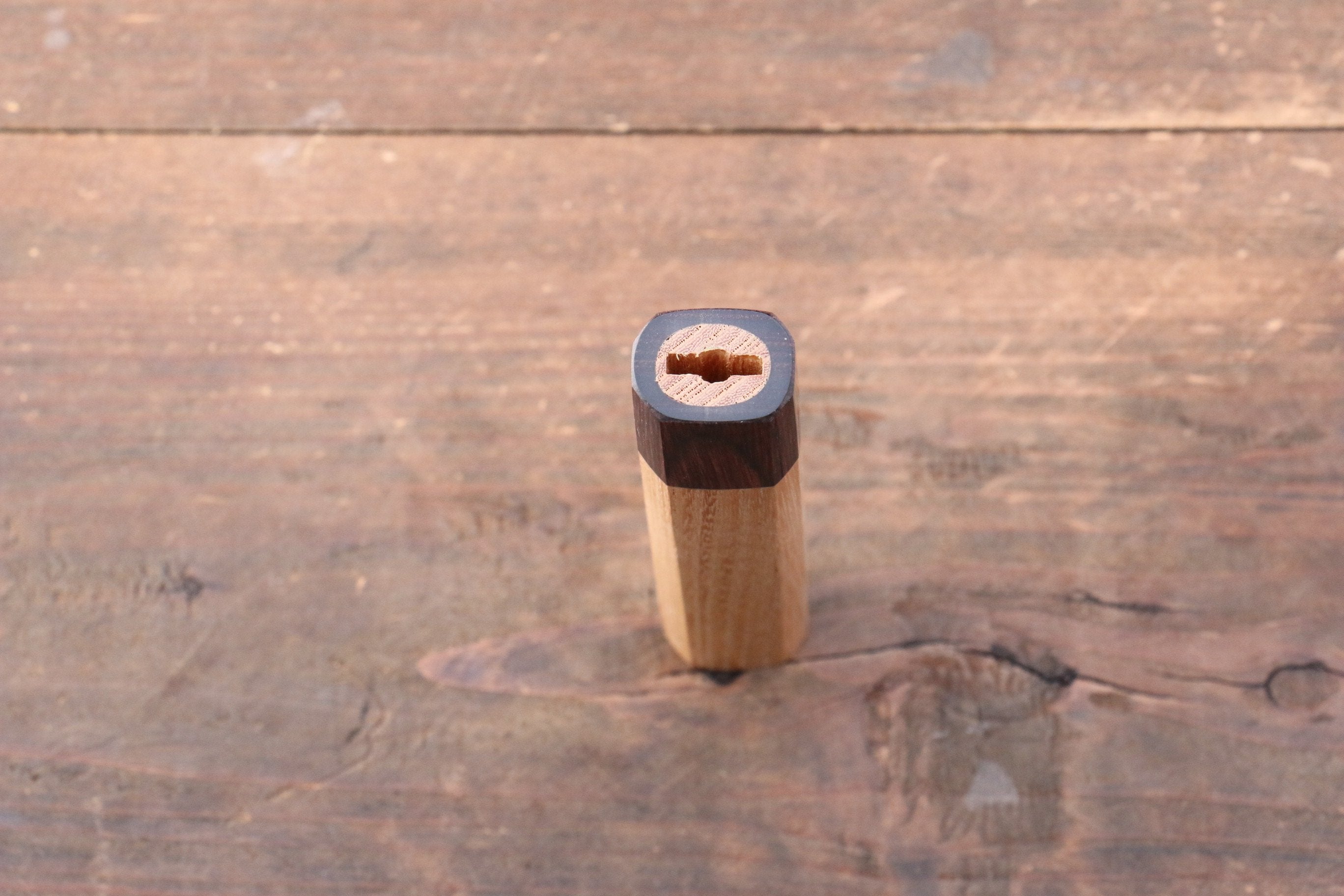 Octagonal Keyaki Elm Knife Handle (Medium) - Seisuke Knife