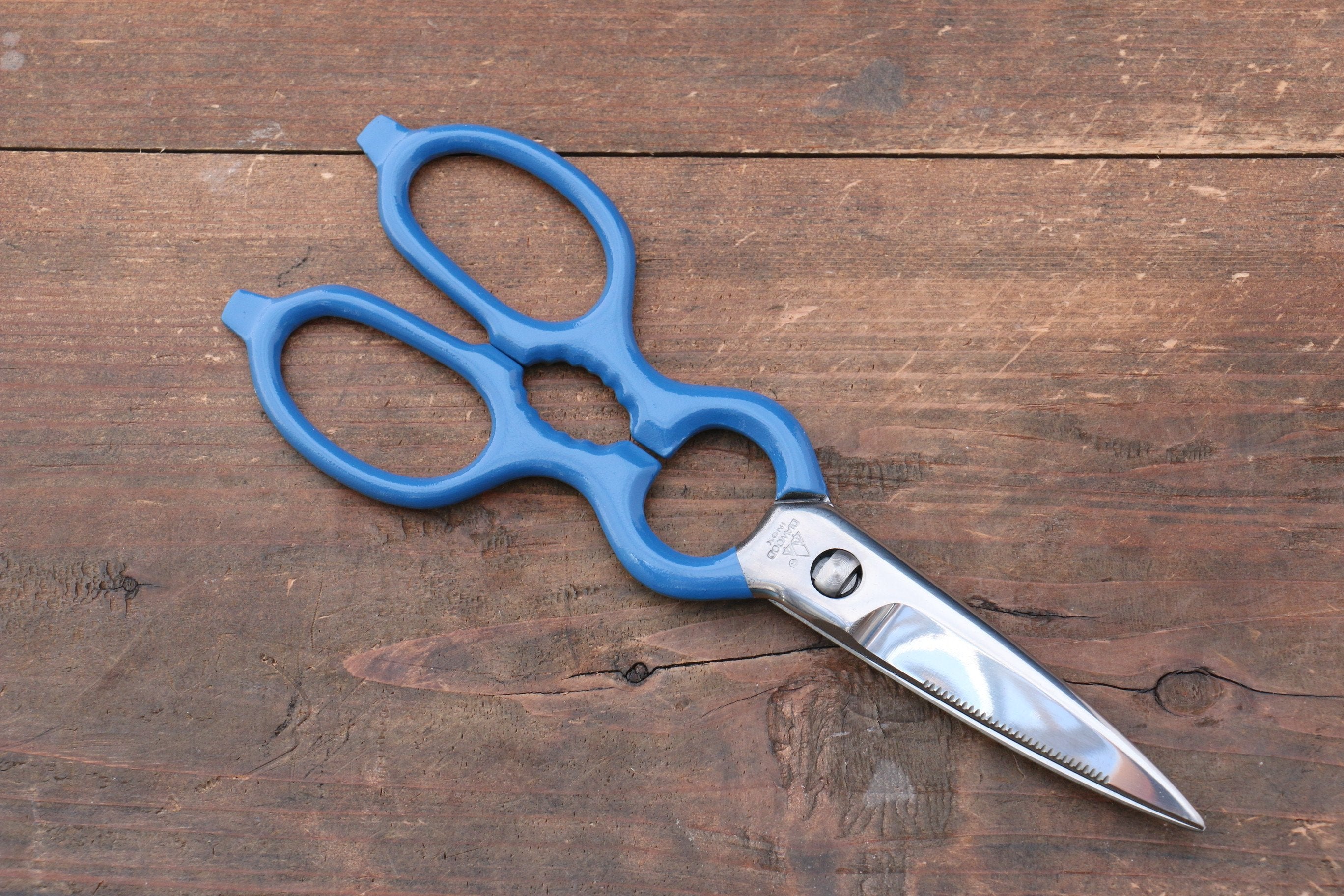 MT INOX Stainless Steel Scissors Blue Handle - Seisuke Knife
