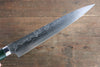 Takeshi Saji VG10 Diamond Finish Damascus Sujihiki 240mm Green Micarta Handle - Seisuke Knife - Slide 3