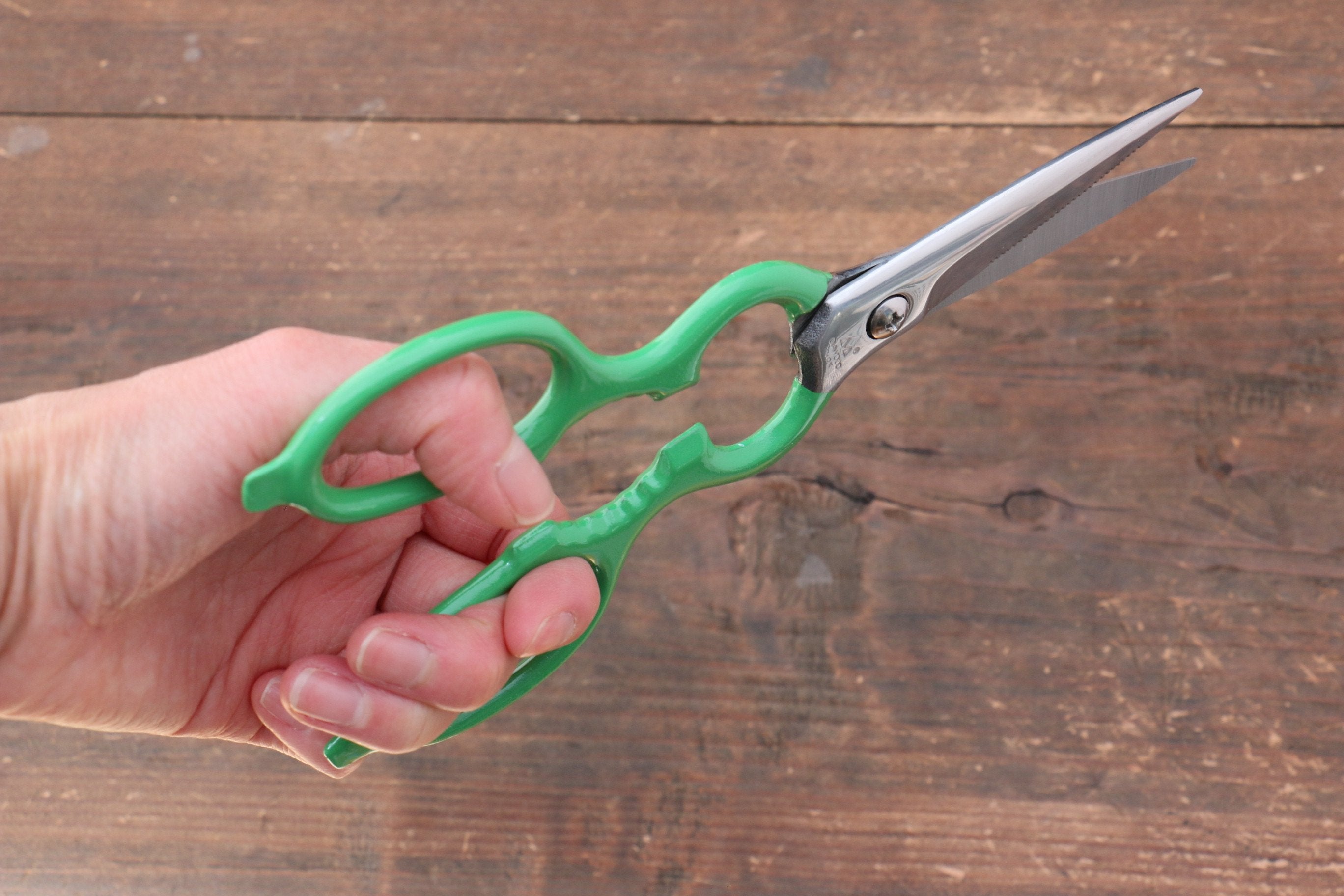 Diawoo Stainless Kitchen Scissors Green Handle - Seisuke Knife