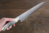 Takeshi Saji Blue Steel No.2 Colored Damascus Gyuto 240mm White Cow Bone Handle - Seisuke Knife