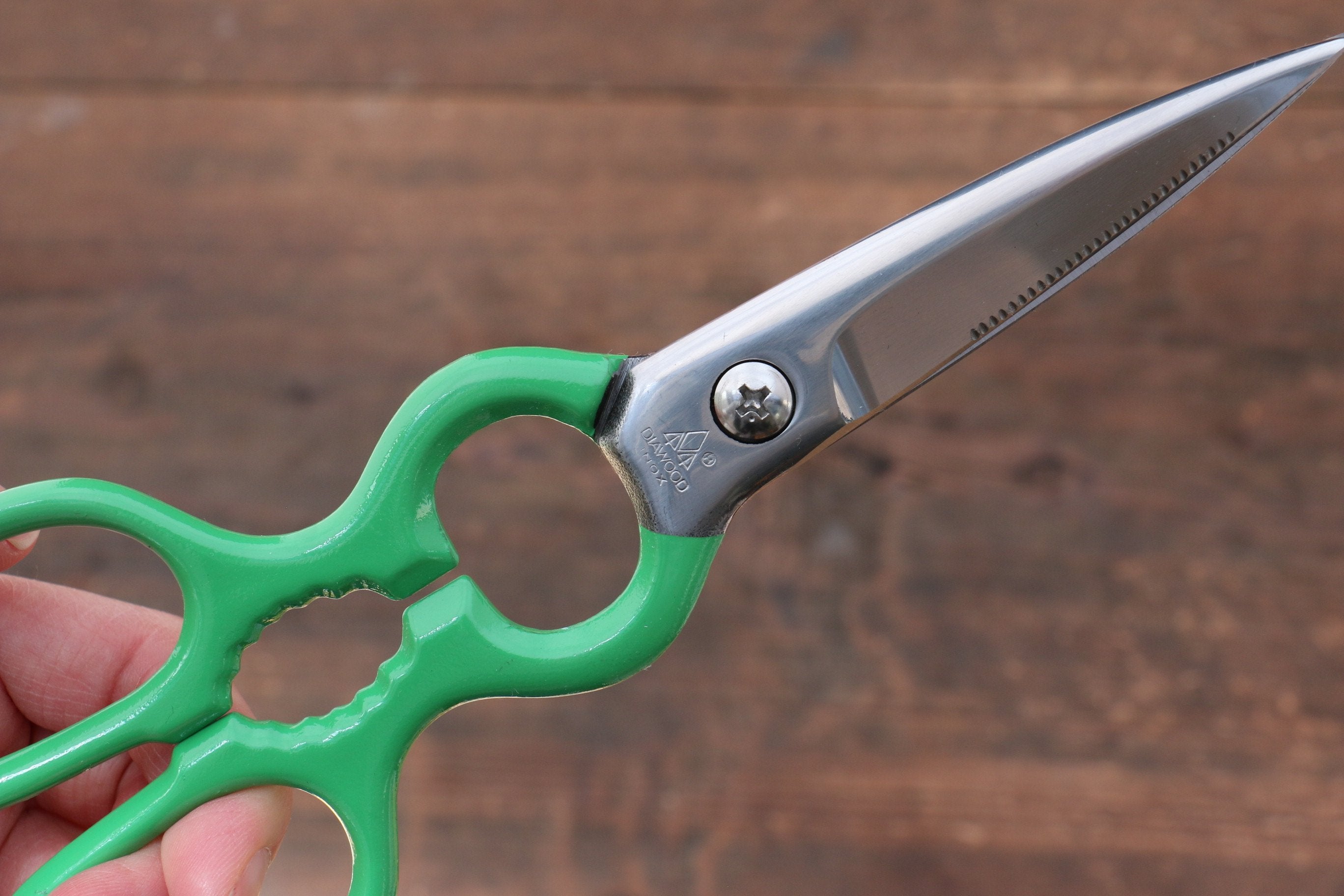 Diawoo Stainless Kitchen Scissors Green Handle - Seisuke Knife